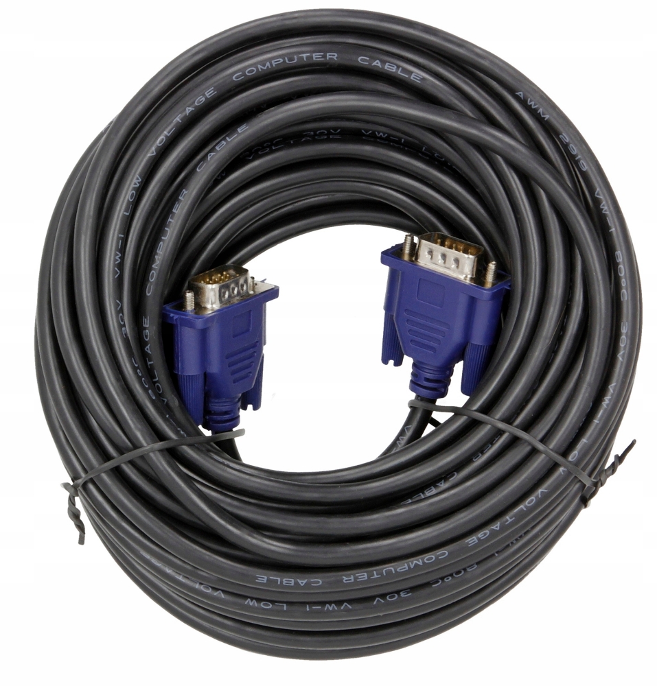 Kabel D-SUB VGA-VGA do monitora 20M Przewód FULLHD