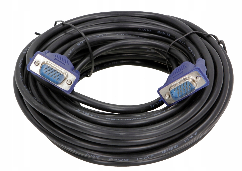 Kabel D-SUB VGA-VGA do monitora 15M Przewód FULLHD