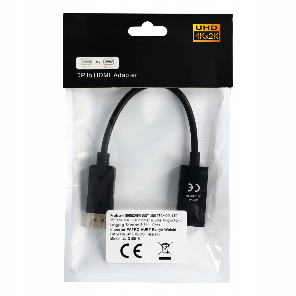 Adapter Kabel Display Port do HDMI 4K DP przejśció